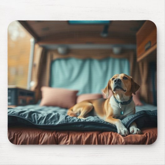 Hond op Bed Muismat (Voorkant)