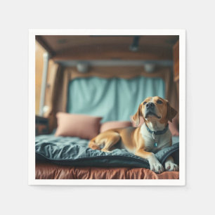 Hond op Bed Servet