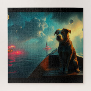 Hond op boot legpuzzel