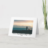 Hond op de Beach Sympathcard Kaart (Achterkant)