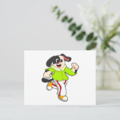 Hond op de Loopband Briefkaart (Staand voorkant)