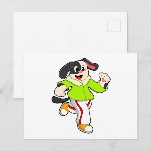 Hond op de Loopband Briefkaart (Voorkant / Achterkant)