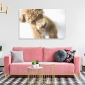 Hond op de vloer canvas afdruk (Insitu (Woonkamer))