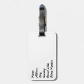 Hond op het strand bagagelabel (Achterkant verticaal)