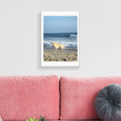 Hond Op Het Strand Canvas Afdruk (Insitu (Woonkamer))