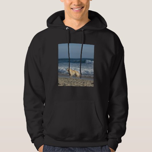 Hond Op Het Strand Hoodie (Voorkant)