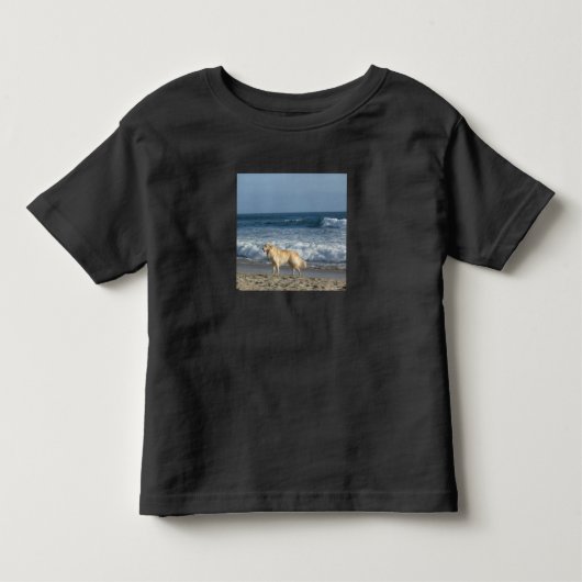 Hond Op Het Strand Kinder Shirts (Voorkant)