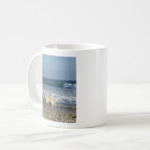 Hond Op Het Strand Koffiemok (Voorkant links)