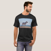 Hond op het strand t-shirt (Voorkant volledig)