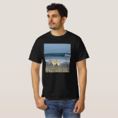 Hond Op Het Strand T-shirt (Voorkant volledig)