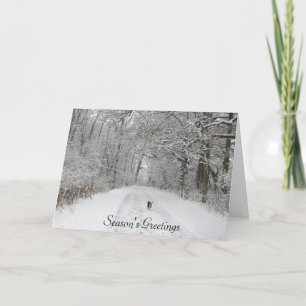 Hond op het Wenskaart van de trailverraad Feestdagen Kaart