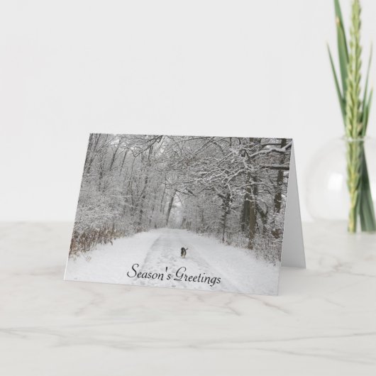 Hond op het Wenskaart van de trailverraad Feestdagen Kaart (Voorkant)