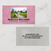 Hond op hindernisbaan visitekaartje (Voorkant / Achterkant)