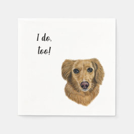 Hond op maat cocktailservet servet