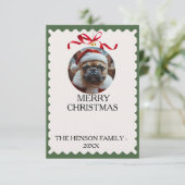 Hond op maat Kerstmis Fotokaart Kaart (Staand voorkant)