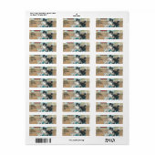 Hond op motorfiets retour adreslabels etiket (Full Sheet)