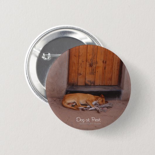 Hond op Rest Button (Voorkant /achterkant)