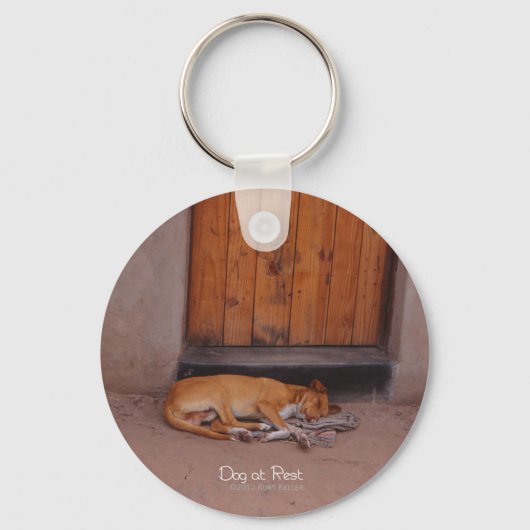 Hond op Rest Sleutelhanger (Voorkant)