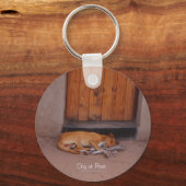 Hond op Rest Sleutelhanger (Voorkant)