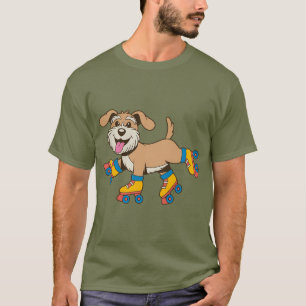 Hond op roller Schaatsen Hang op Ik zie een hond T-shirt