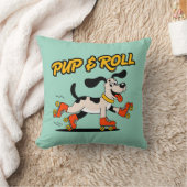 Hond op roller Schaatsen Pup & Roll Kussen (Deken)