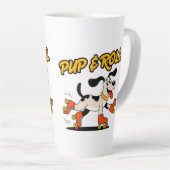 Hond op roller Schaatsen Pup & Roll Latte Mok (Rechterhoek)