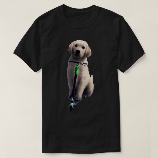 Hond op Scooter T-shirt (Design voorkant)