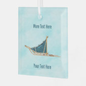 Hond op sneeuw glas ornament (Voorkant links)