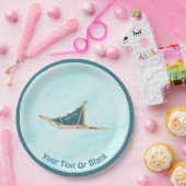 Hond op sneeuw papieren bordje (Feest)