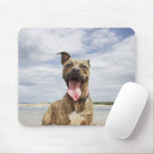 hond op strand muismat (Met muis)