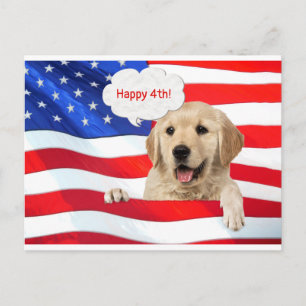 Hond op vlag voor zaken dank u briefkaart
