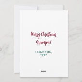 Hond opa vrolijk kerstfeest aangepaste huisdier fo feestdagenkaart (Achterkant)