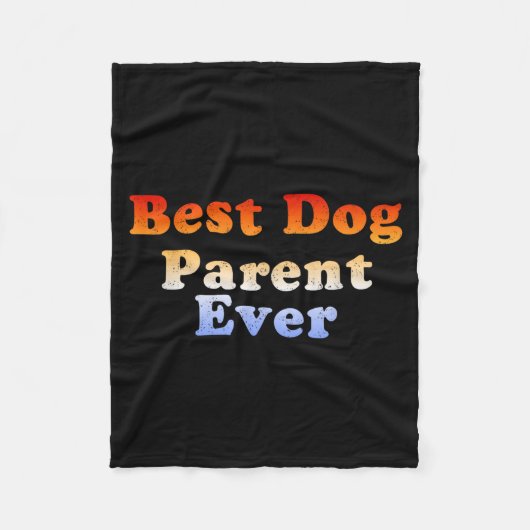 Hond ouder ooit retro vintage fleece deken (Voorkant)