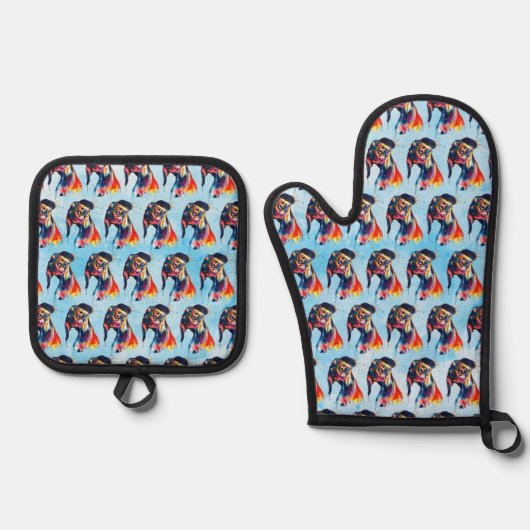Hond Ovenwant & Pannenlap Set (Voorkant)
