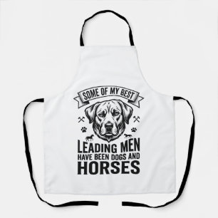 Hond Paard Liefhebber Vintage Leading Men Design_1 Schort