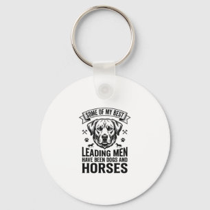 Hond Paard Liefhebber Vintage Leading Men Design_1 Sleutelhanger
