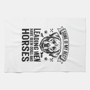 Hond Paard Liefhebber Vintage Leading Men Design_1 Theedoek