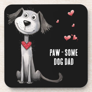 Hond Pap Whimsical Vaders Dag Paw-some Bier Onderzetter