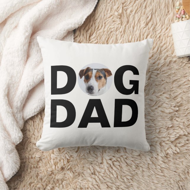 Hond Papa, Aangepaste Foto, Cadeau Voor Papa Worp  Kussen (Deken)