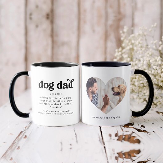 Hond Papa Aangepaste Foto en Tekst Mok