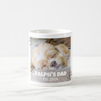 Hond Papa Aangepaste Foto Gepersonaliseerde Naam Koffiemok
