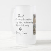 Hond papa aangepaste foto matglas bierpul (Voorkant links)