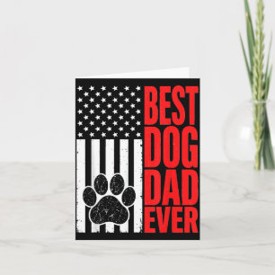 Hond Papa Altijd Patriotische Vaderdag Hond Liefhe Kaart