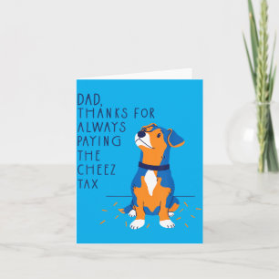 Hond Papa Bedankt Voor Het Betalen Van De Kaasbela Kaart