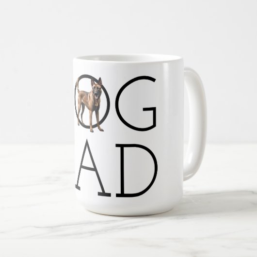 Hond Papa Belgisch Malinois Koffiemok (Voorkant rechts)