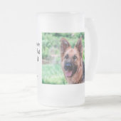 Hond Papa Custom Grappige Foto Matglas Bierpul (Voorkant rechts)