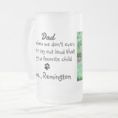 Hond Papa Custom Grappige Foto Matglas Bierpul (Voorkant links)