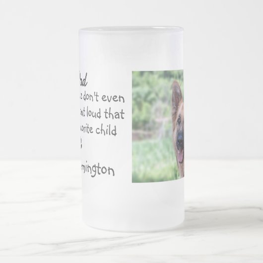 Hond Papa Custom Grappige Foto Matglas Bierpul (Center)