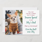 Hond Papa Custom Huisdier Foto Vrolijk Kerstmis Feestdagenkaart (Voorkant)