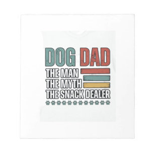 Hond Papa De Snack Dealer Vintage Paw Print T-shir Notitieblok